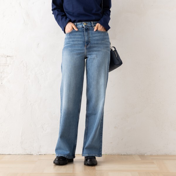 ガニー パンツ ブルー レディース GANNI J1634 567 STRETCH DENIM ANDI