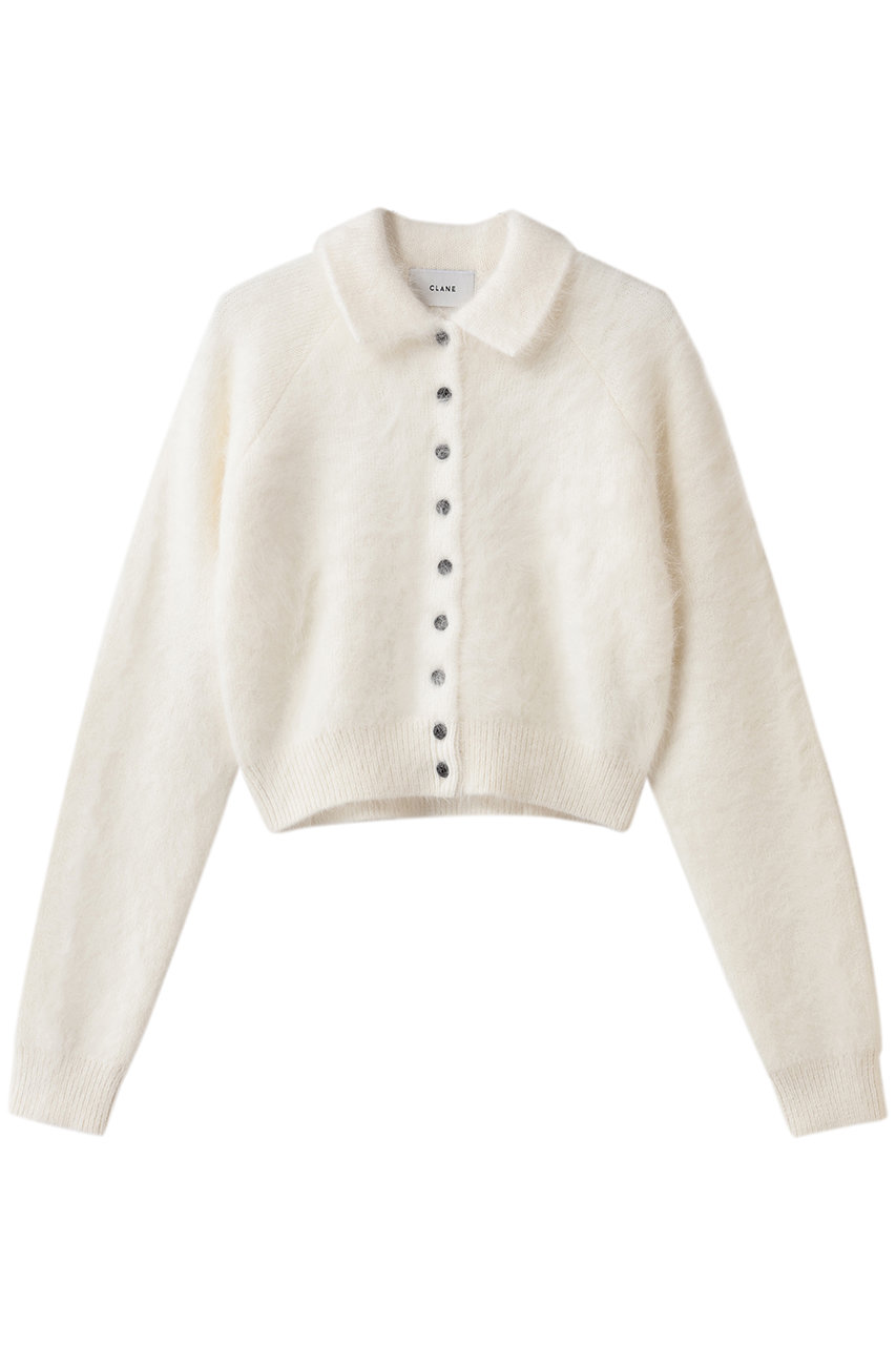 CLANE(クラネ)｜ANGORA SHORT KNIT CARDIGAN/IVORY の通販｜ELLESHOP
