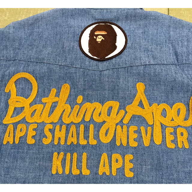 A BATHING APE - APE 刺繍 ウエスタン シャツの通販 by tomoyat｜ア