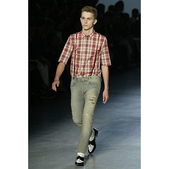 Dior homme エディスリマン 06-SS スカシーズン チェックシャツ