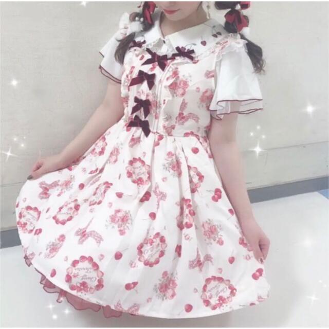 LIZ LISA - 【完売品 未使用】LIZLISA テリア チェリー柄 ジャンスカ