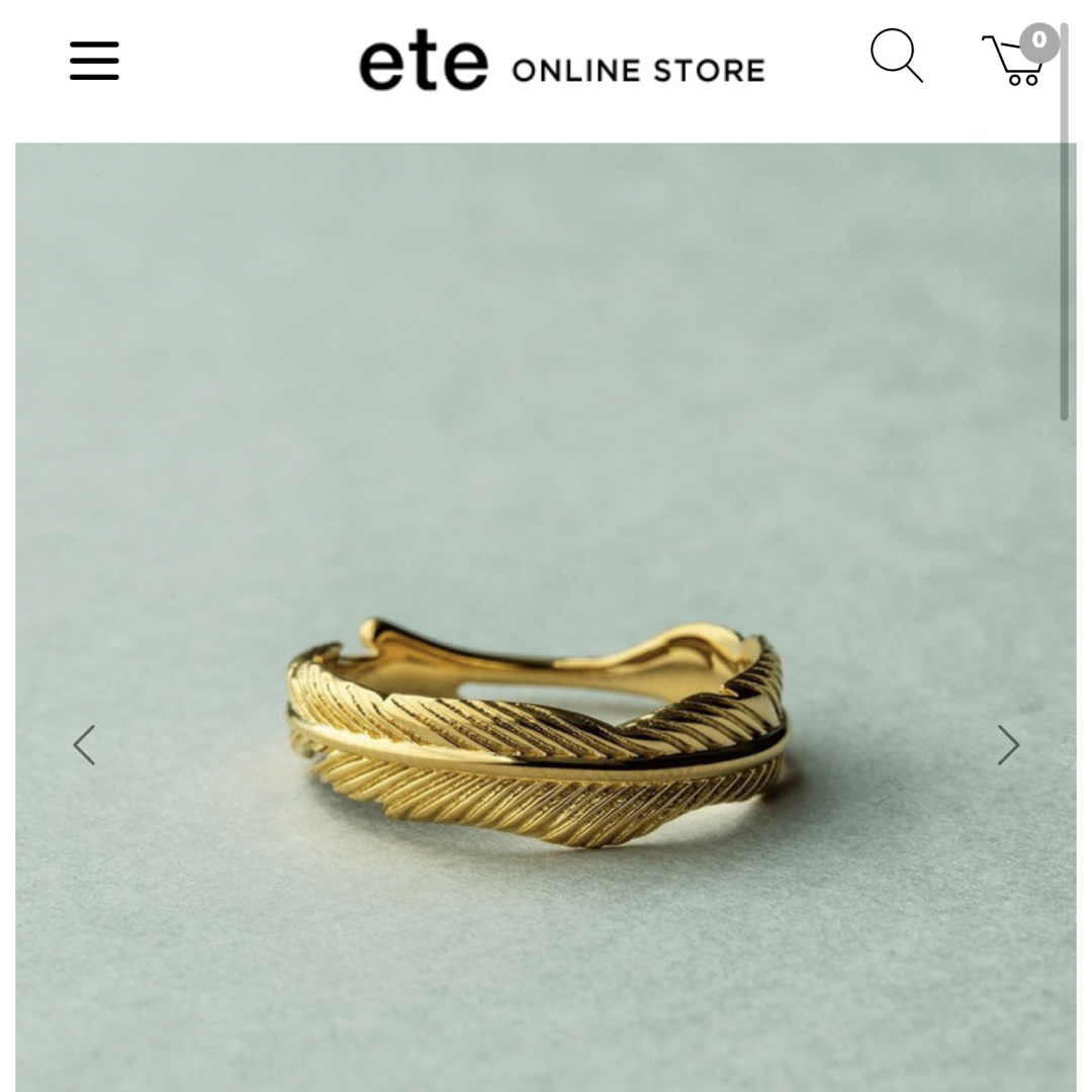 ete - ete フェザーリング の通販 by n's shop｜エテならラクマ