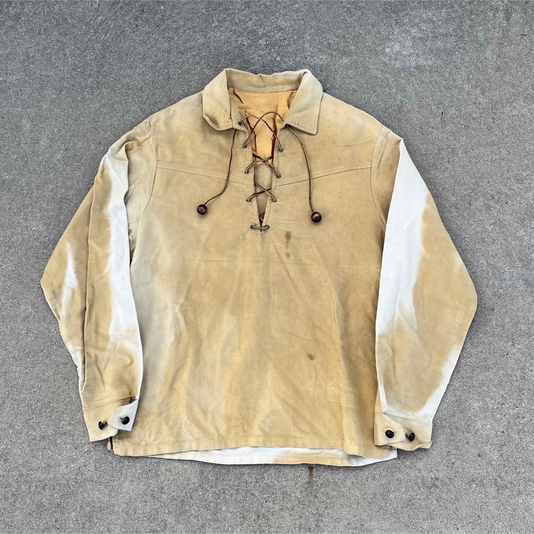 vintage 50s〜60s レースアップシャツ スエード アーカイブ 古着の通販