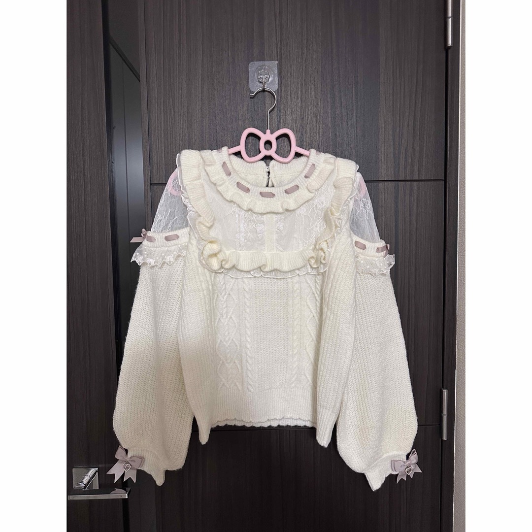 LIZ LISA ❤︎ 裾フリル ふんわりキラキラニット LIZLISA 希少 リボン