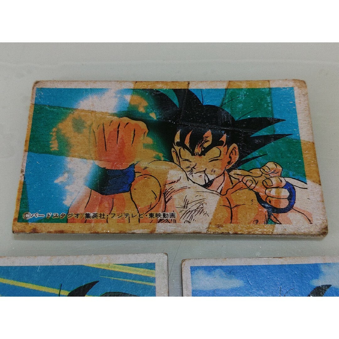 ドラゴンボールZ 面子当て 2個セット 孫悟空 丸面子当 角面子当 レア