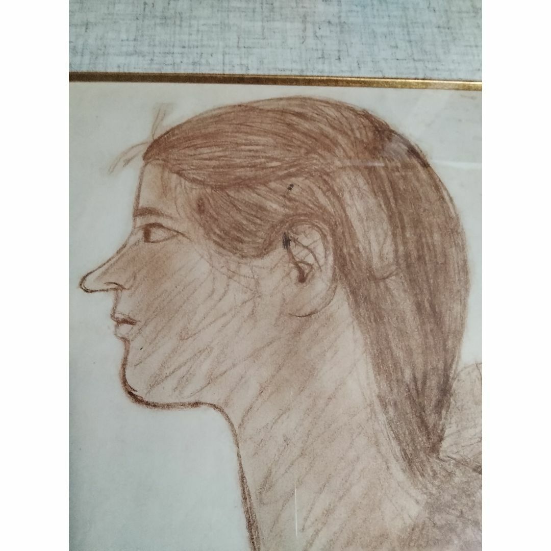 林武ペン画女性像6号巨匠真作美術年鑑評価1号500万円画家 林武ペン画