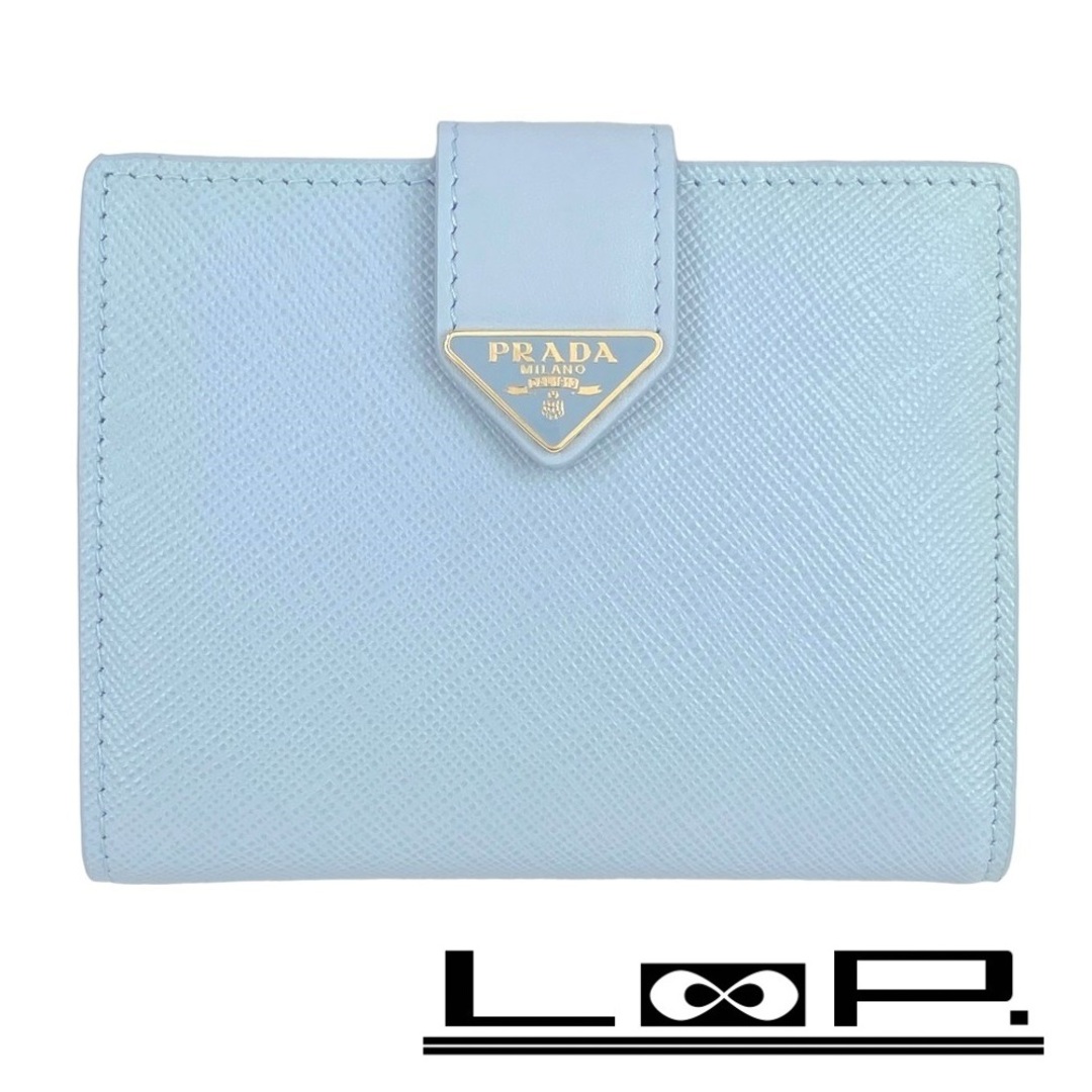 PRADA - □未使用□ プラダ 二つ折り コンパクト 財布 プレート