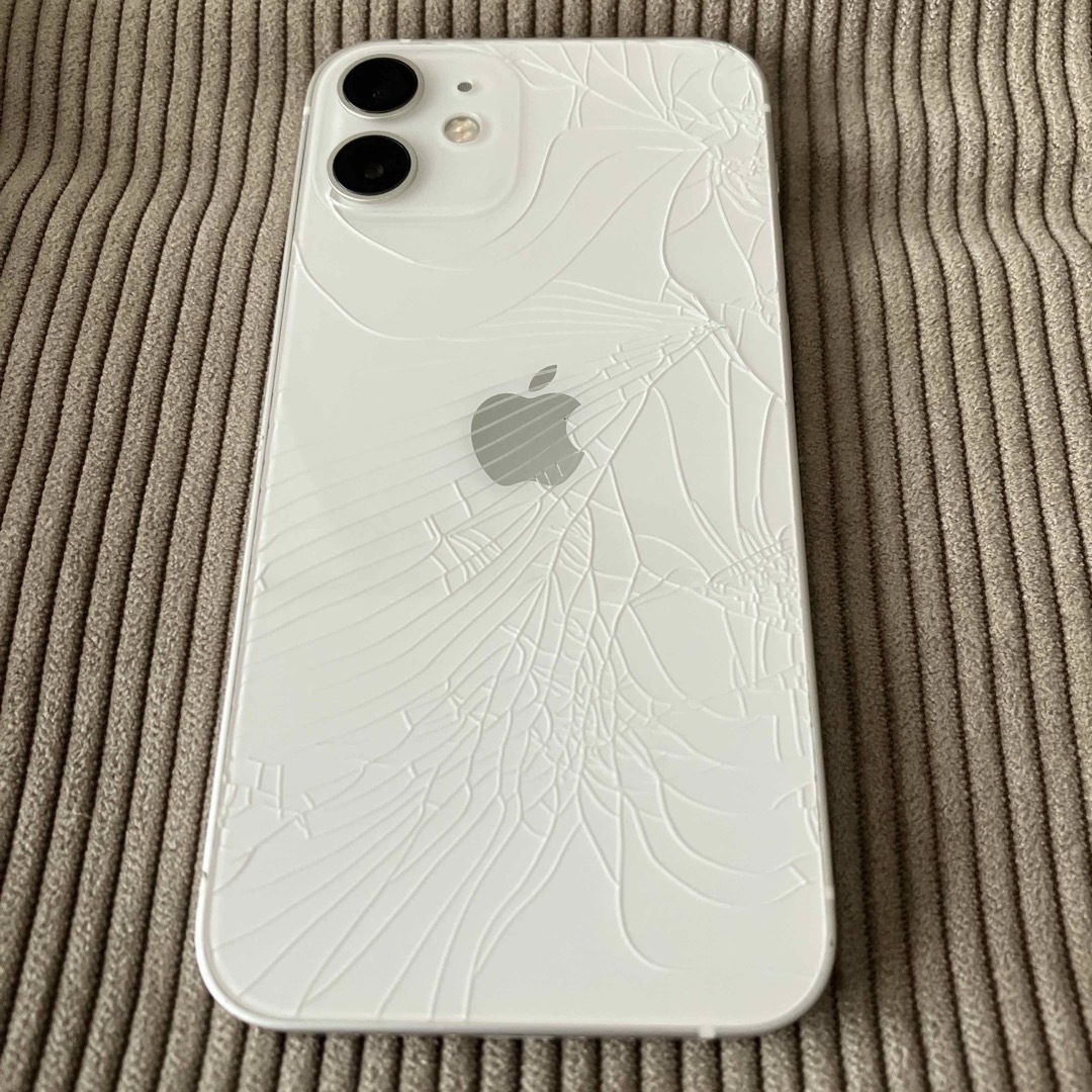 iPhone - 【ジャンク品】アップル iPhone12 mini 256GB ホワイト割れ