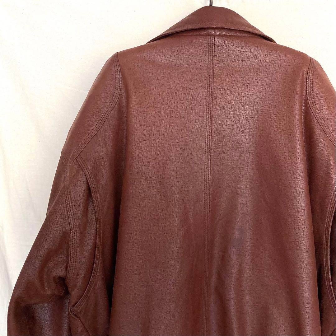 80s 羊本革レザー ボンバージャケット 革ジャン 茶 ユニセックス レア