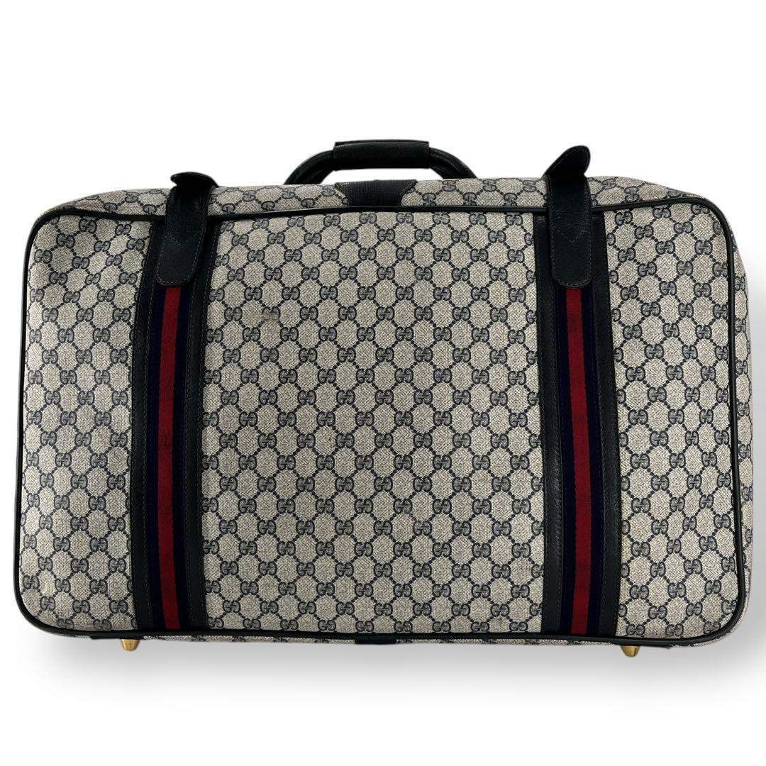 GUCCI - オールドグッチ ボストンバッグ GGスプリーム シェリーライン