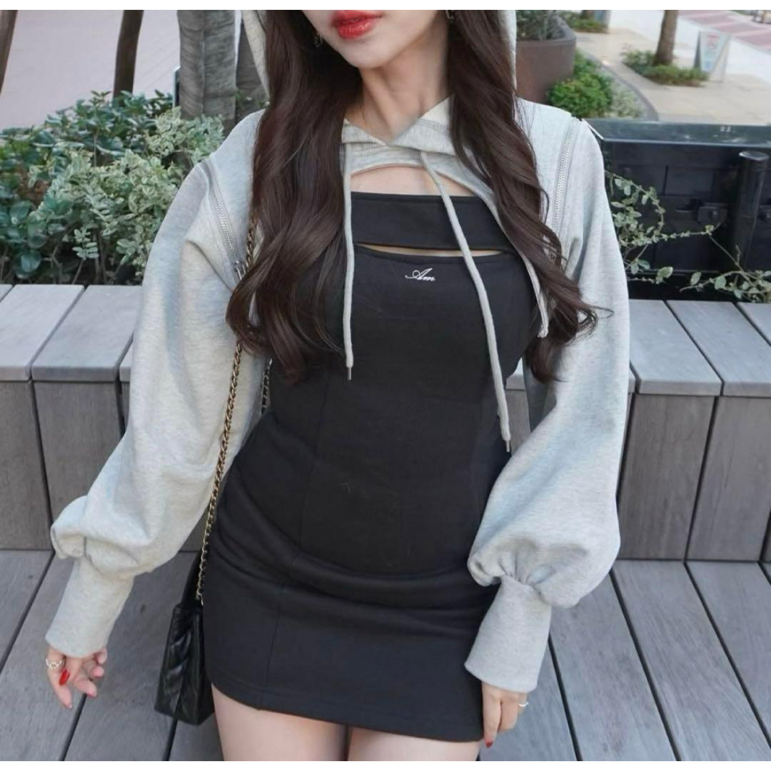 amerge. foodie zip tops×cami onepiece