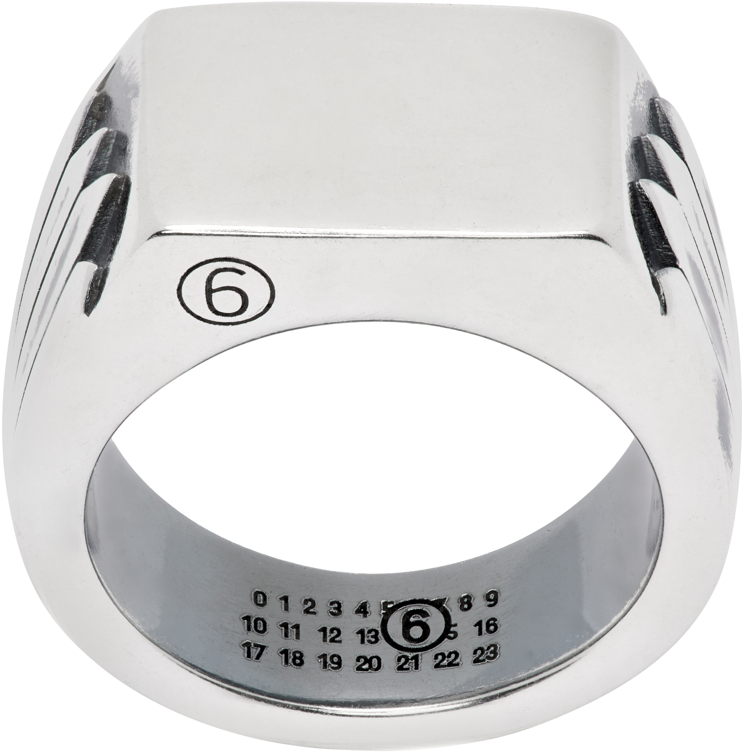 Minimal Logo Ring by MM6 Maison Margiela on Sale