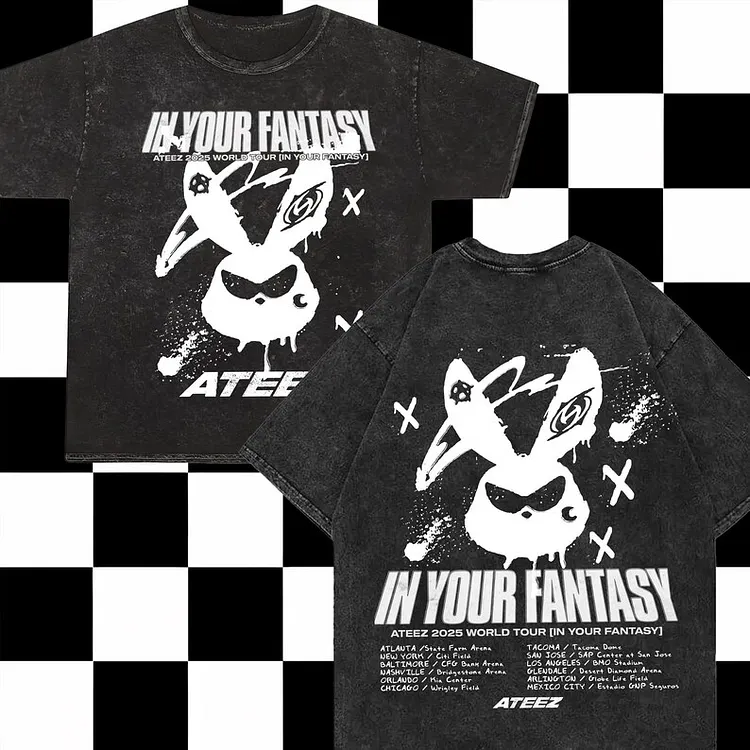 2025 ATEEZ In Your Fantasy North America Washed Mito Tour