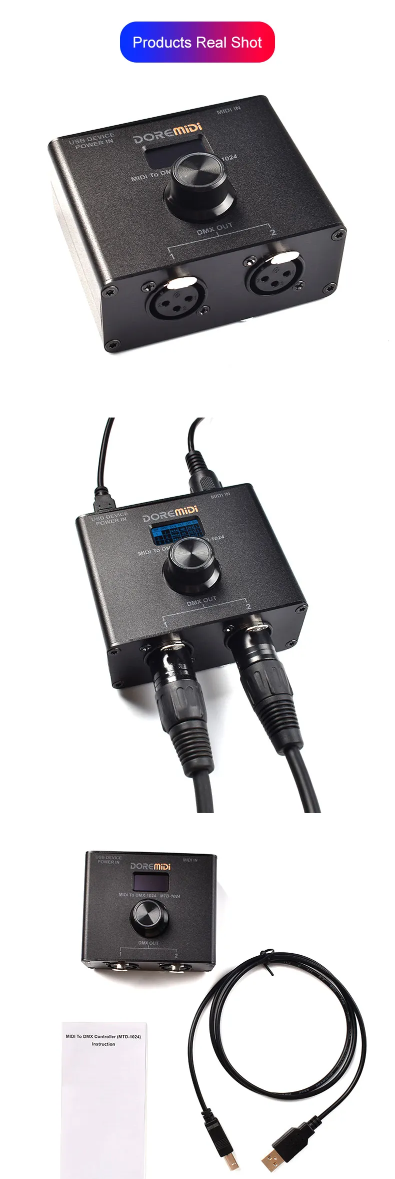 DOREMiDi MIDI To DMX Box(MTD-1024)