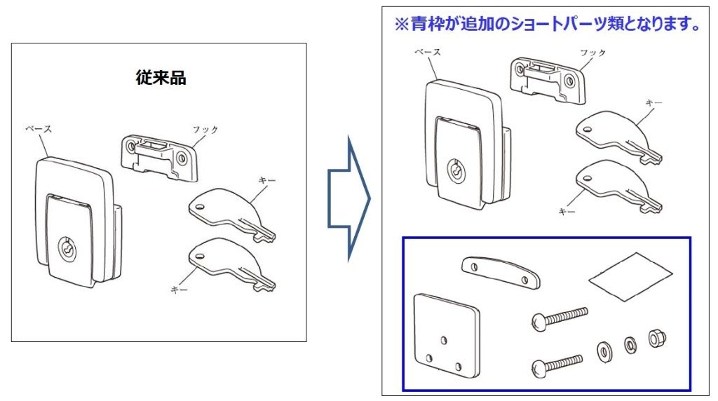 Webike | HONDA ホンダ ビジネスボックス簡易ロックタイプ用補修ロック