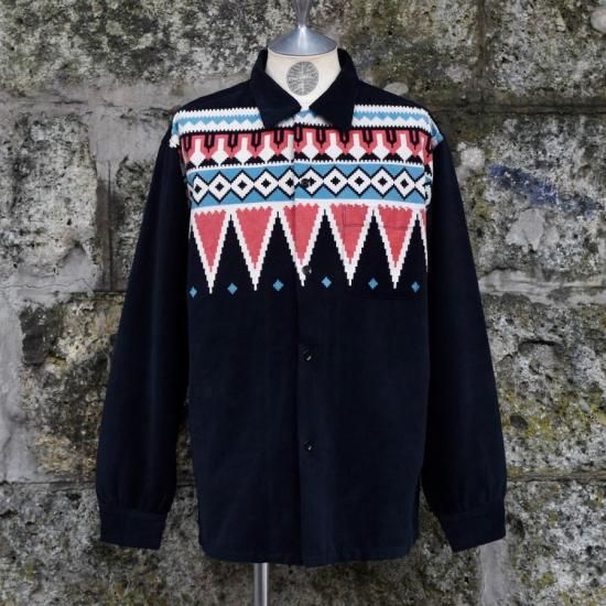 タウンクラフト ( TOWNCRAFT ) 50s CORDUROY SHIRTS SNOW PATTERN