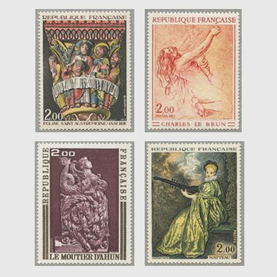 フランス 1973年美術切手 - 趣味の切手専門店マルメイト | 外国切手
