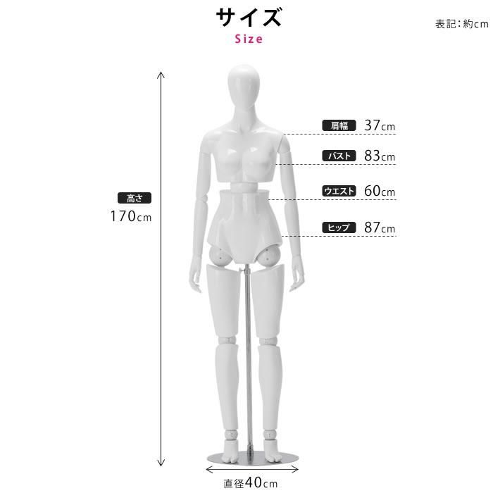 全身可動マネキン 樹脂製 レディース ウエストリフト [SDF14-H4U-A7W