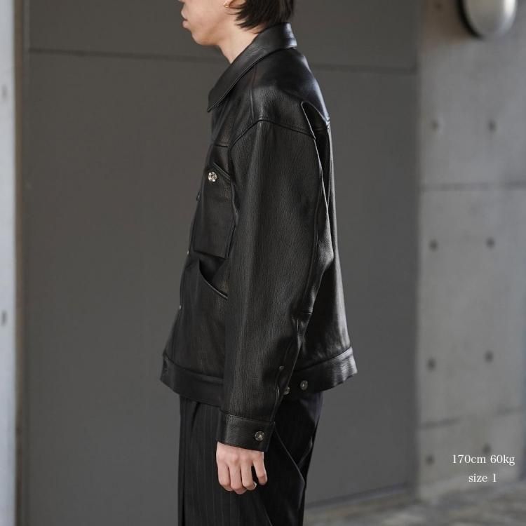 シーシーユー CCU 26ss トラッカージャケットゴートレザー TRUCKER