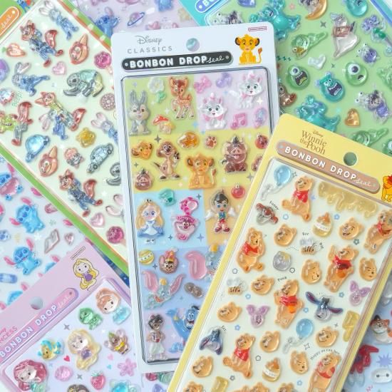 ネコポス対応】ボンボンドロップシール スティッチ＆エンジェル