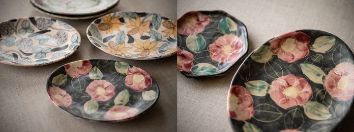 堂前守人・陶器作品】｜オーバル皿＜h,i,j,k,l＞
