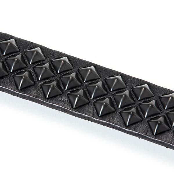 soldout! _ CL-23SS019 Black studs leather narrow belt ◇ CALEE