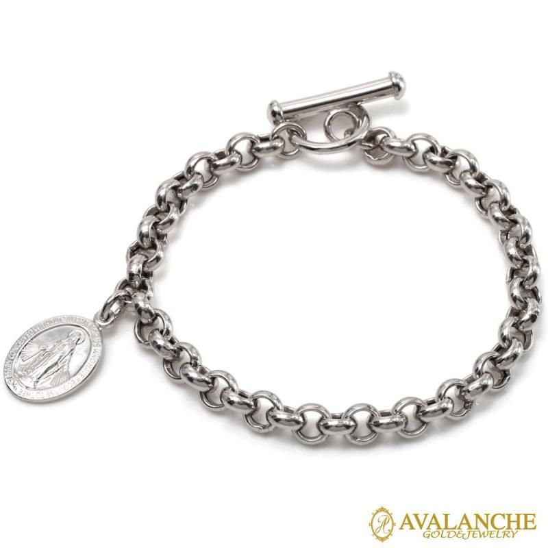 シルバー テニスブレスレット 幅8.7mm 18cm-20cm AHBL-L003