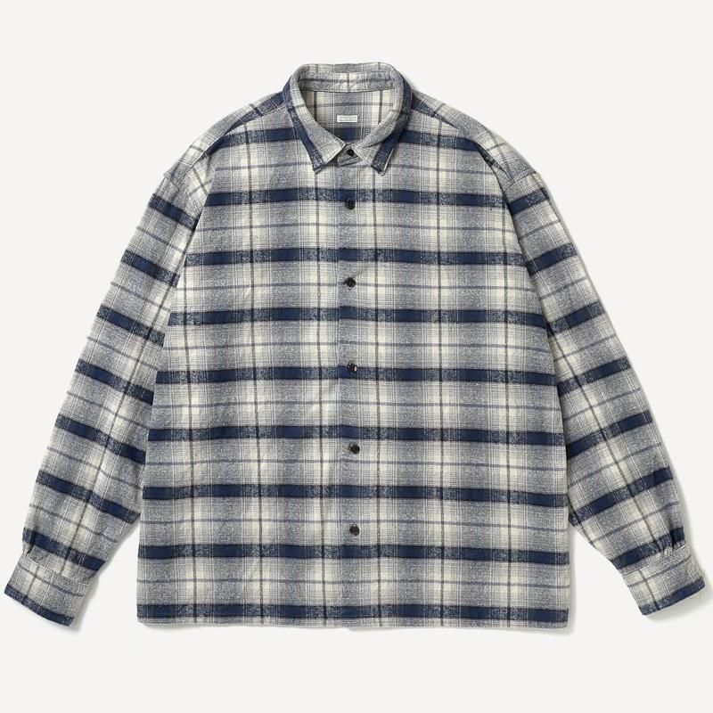 A.PRESSE] アプレッセ Vintage Cotton Silk Nep Twill Check Shirt
