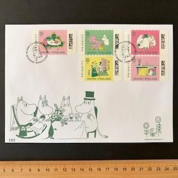 フィンランドの切手・2025年・ムーミン80周年・FDC