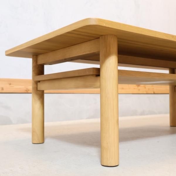 無印良品(MUJI)の人気のオーク材 ローテーブルです！北欧スタイルや和