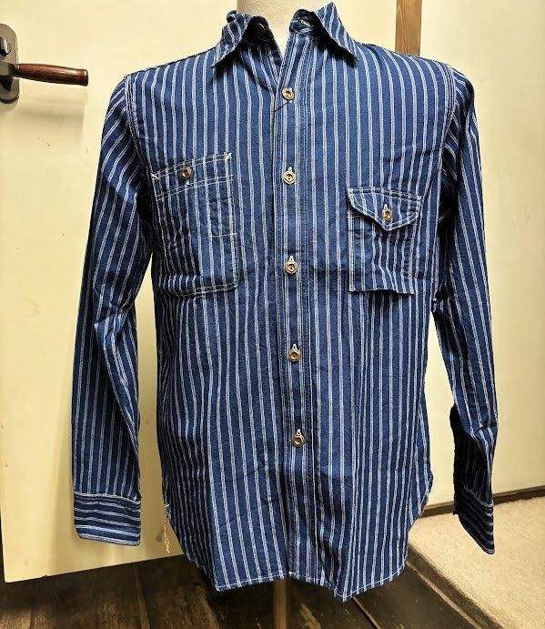 JELADO Smoker Shirt Chambray スモーカーシャツ インディゴストライプ