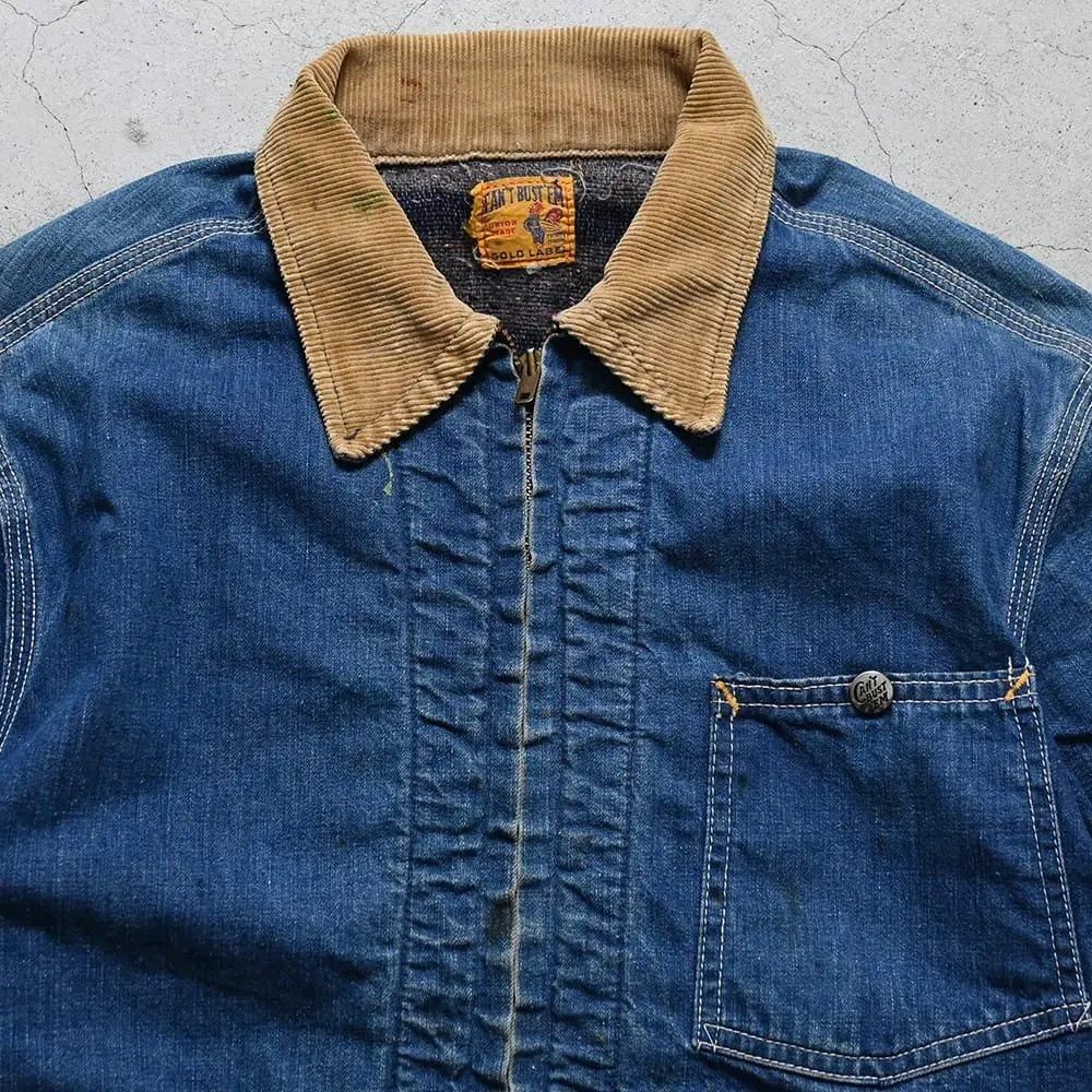 CAN'T BUST'EM DENIM WORK JACKET WITH BLANKET（1950'S/GOOD