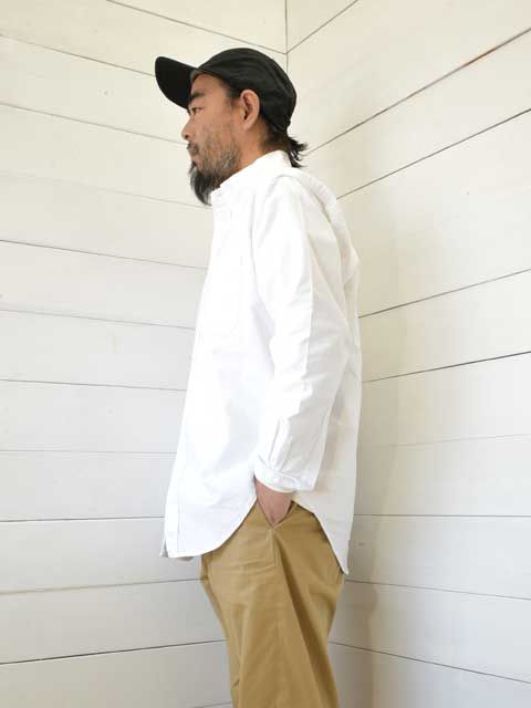 SASSAFRAS(ササフラス) GREEN THUMB SHIRT -A/C OXFORD WHITE- SF