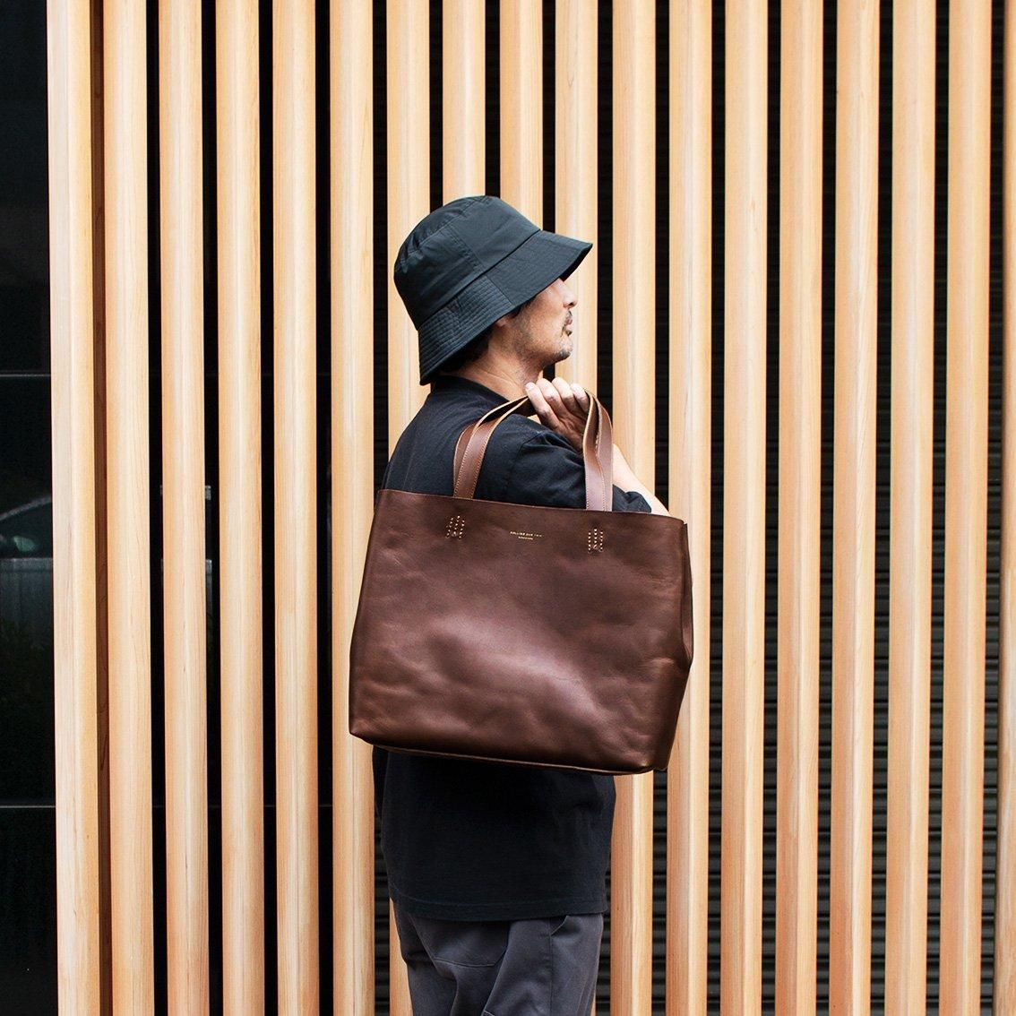 ROLLING DUB TRIO / ローリングダブトリオ] BOX TOTE BAG -LEATHER