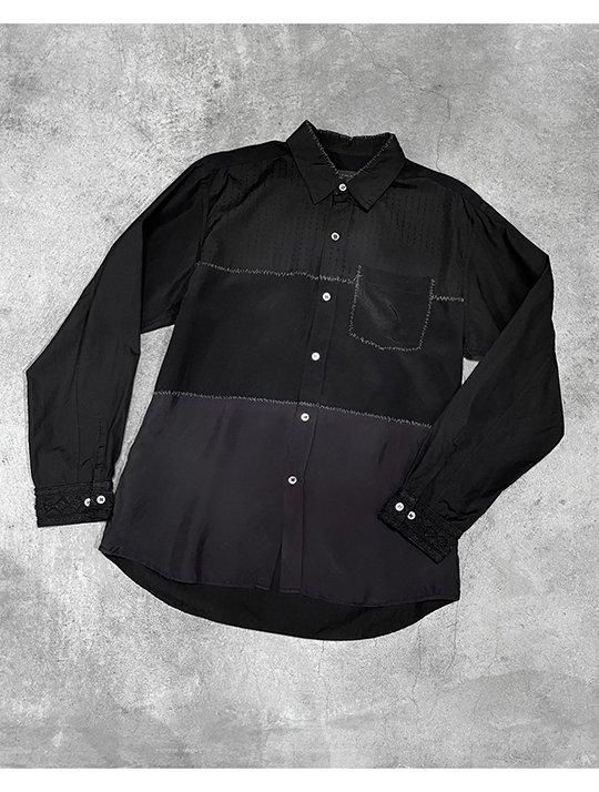 00's UNDERCOVER SS03 SCAB patchwork button down shirt - birthdeath