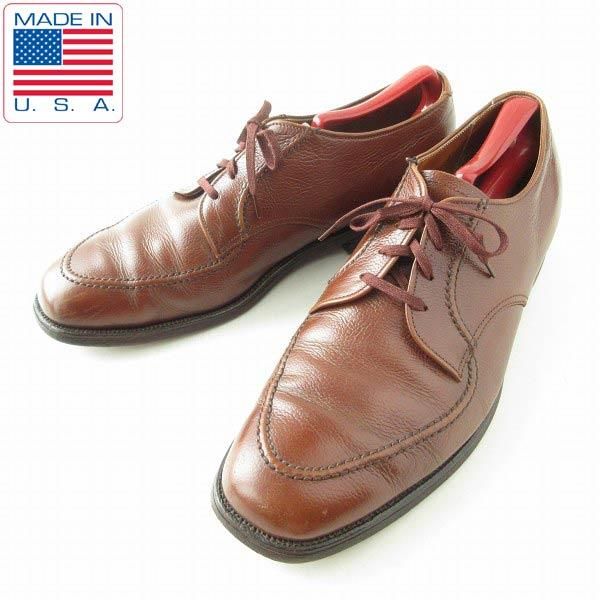 80s USA製 ALDEN オールデン #473 Uチップ 茶系 10E 幅広28cm トゥルー