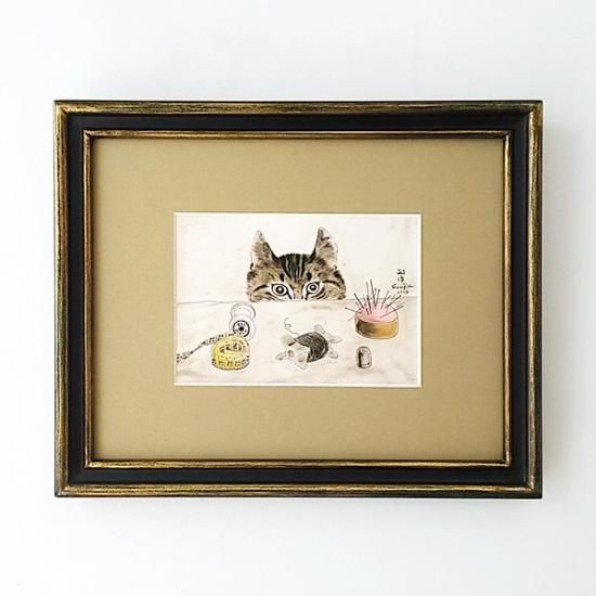 ポストカード額装品 藤田嗣治《仕立屋の猫》 - 額縁・ギャラリー37°