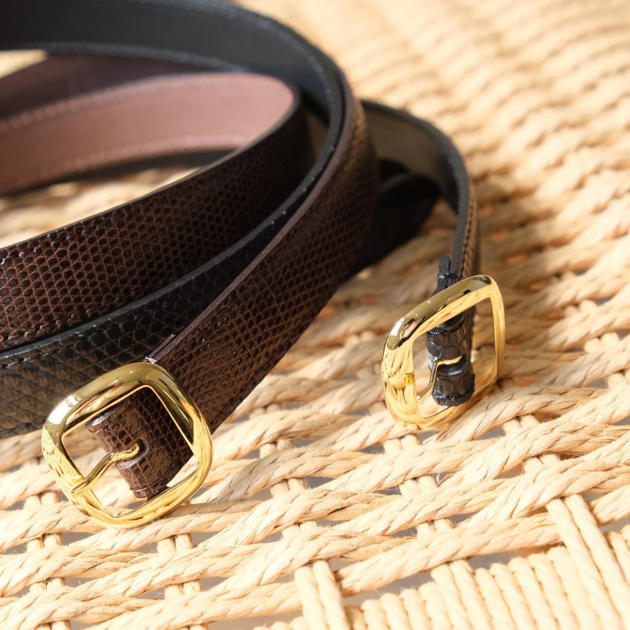 BISOWN(ビソウン) / LIZARD SQUARE BELT(2 colors)