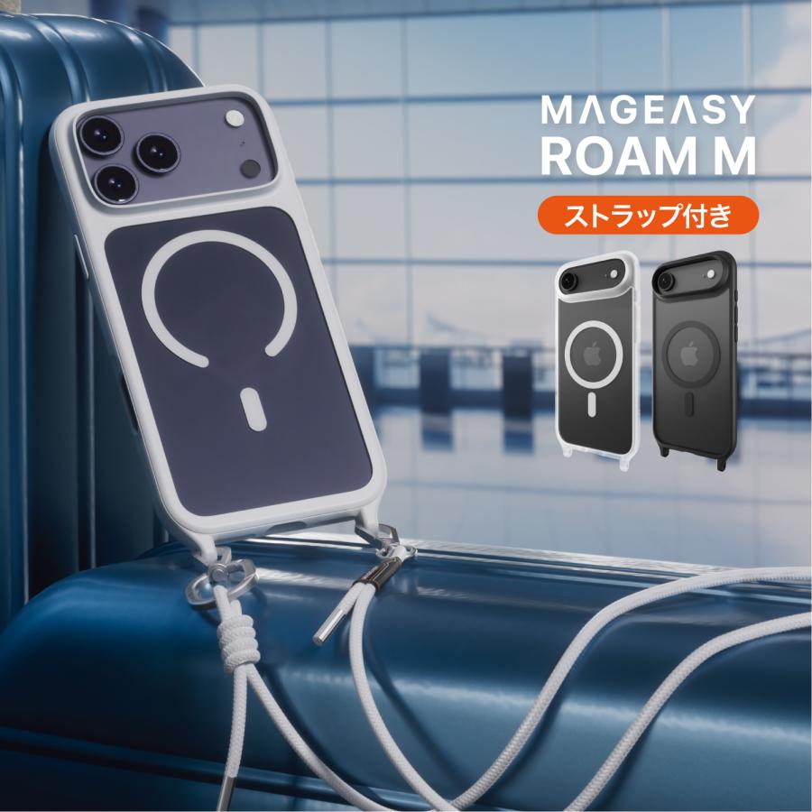 MAGEASY iPhone Air ケース ショルダー ストラップ クリア MagSafe