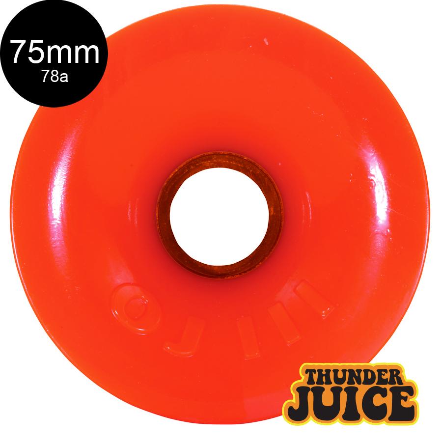 オージェイウィール OJ WHEELS 75mm THUNDER JUICE 78A ORANGE ソフト