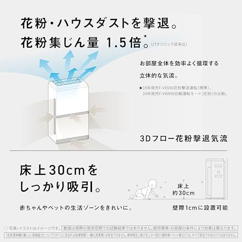 パナソニック 加湿 空気清浄機 ナノイーX 48兆 エコナビ搭載 手ごわい