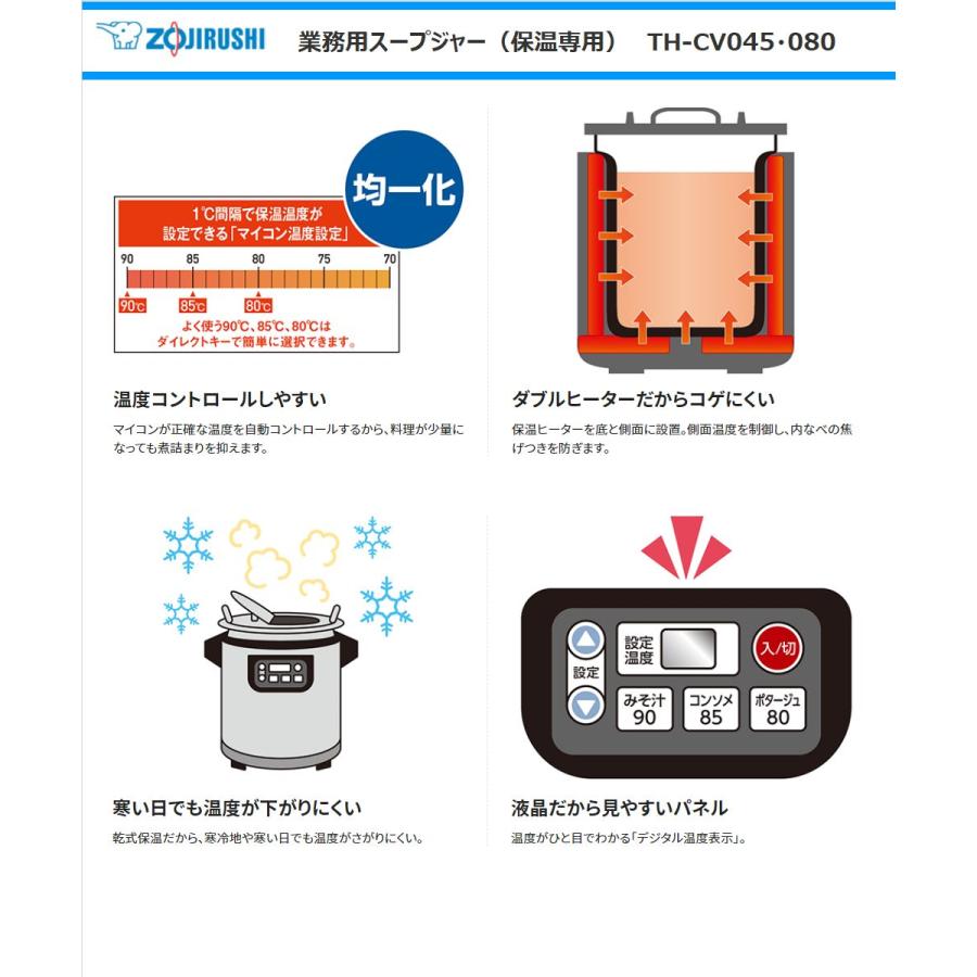 象印（ZOJIRUSHI） 象印マホービン 業務用マイコンスープジャー TH