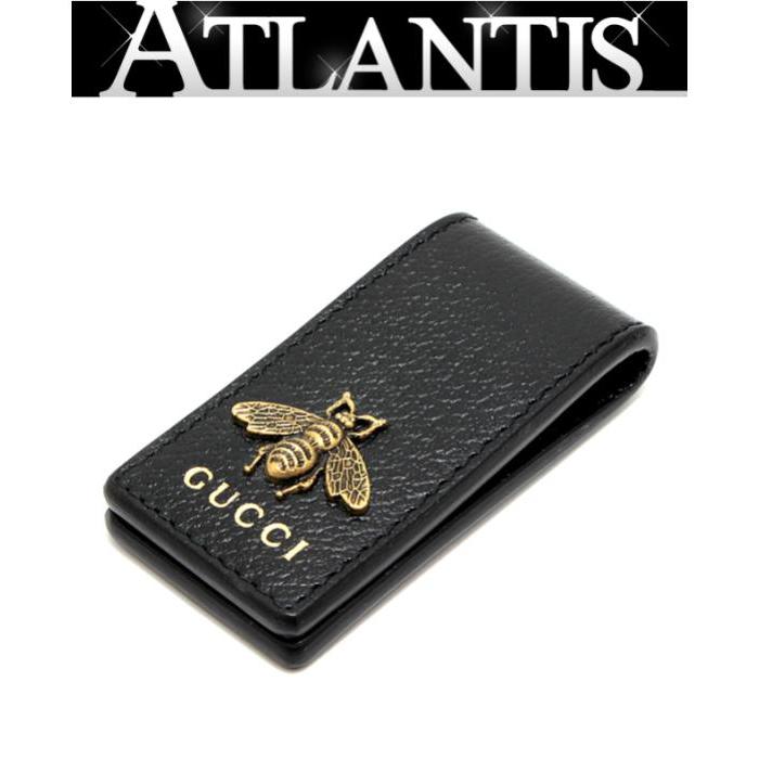 GUCCI（グッチ） 【広尾店】グッチ マネークリップ レザー 黒 ビー 蜂