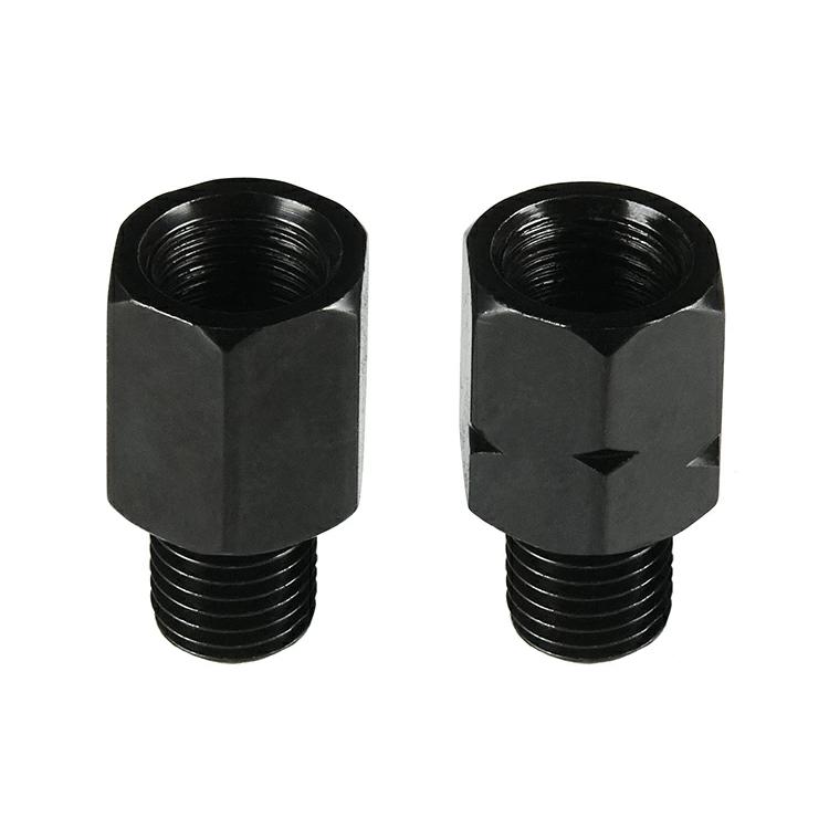 バイクミラー 逆ネジ アダプター 10mm ブラック 黒 L/R ヤマハ用