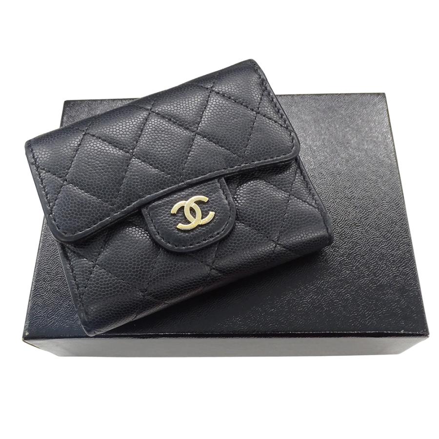 CHANEL（シャネル） 財布 レディース ブランド 三つ折り財布 キャビア