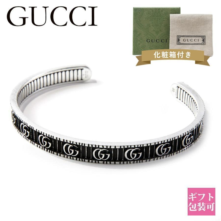 グッチ ブレスレット メンズ 正規品 GUCCI バングル ダブルG シルバー