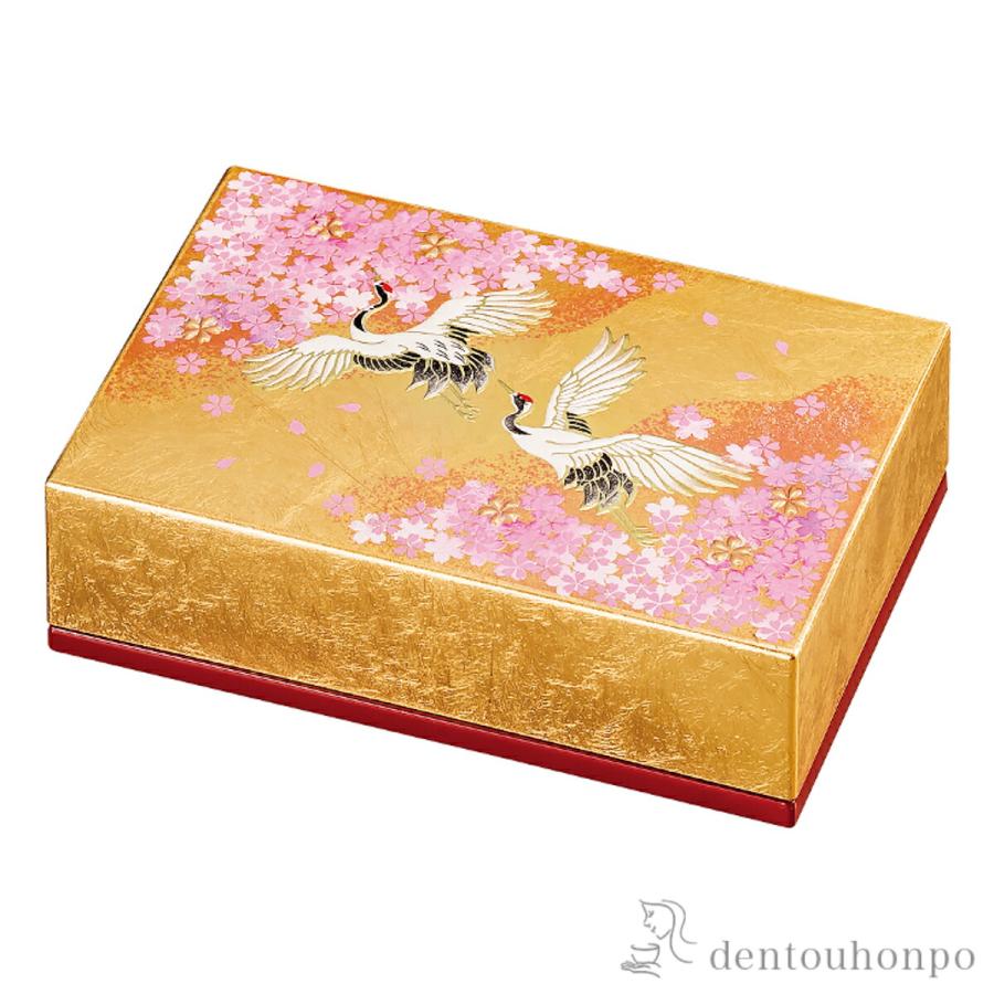 名刺入れ 花見鶴 金 ( 退職祝い 定年 メンズ レディース 名刺ケース