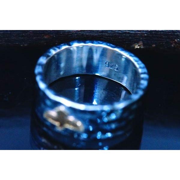Indian Jewelry K18(18金) イーグル(鷲)ワンポイント装飾 表面打ち出し