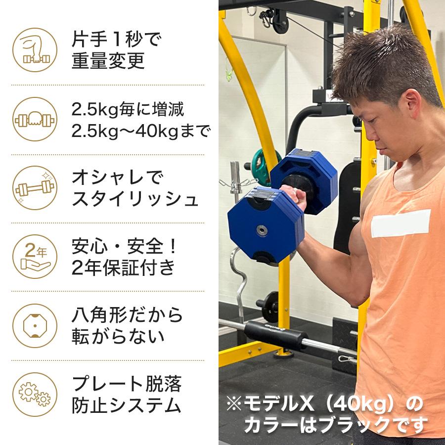 可変式ダンベル 40kg 2個セット 「FIT WORKS 公式モデル」（再入荷＆新