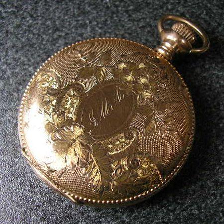 ELGIN（エルジン） 豪華彫金入り手巻きアンティーク懐中時計 : 古時計